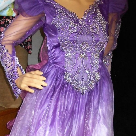 Hand Dyed Princess Wedding Gown/Costume - Picture 2 of 5